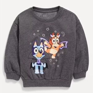 New Bluey Dracula Halloween Crewneck Sweatshirt Size 3T NWT